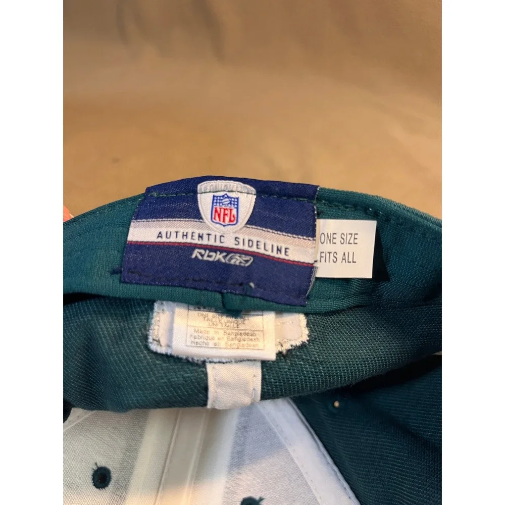 Reebok Philadelphia Eagles NFL Hat Green White NFC East Baseball Cap Mens